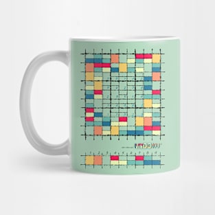 Mydoku_008_H001_003_F: Sudoku, Sudoku coloring, logic, logic puzzle, holiday puzzle, fun, away from screen Mug